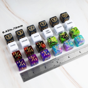 Dados MTG de 63 piezas para accesorios de juegos de cartas 