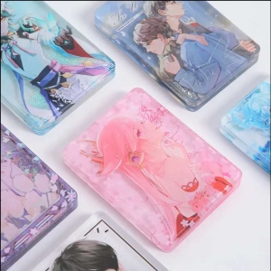 Venta al por mayor de acrílico personalizado Anime Quicksand Liquid Standee 