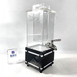 Dispensador de bebidas acrílico transparente personalizado con grifo y luz LED 
