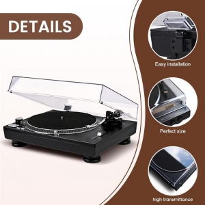 Protector de cubierta antipolvo para tocadiscos estéreo acrílico personalizado 