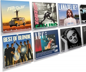 Estantes de montaje en pared para discos de vinilo