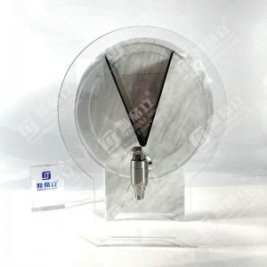 Dispensador de bebidas acrílico de mármol blanco con núcleo de hielo. 