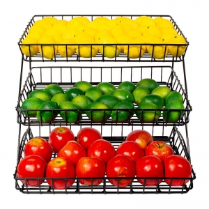 Soporte para cesta de frutas de metal de varios niveles