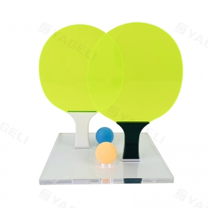 Juego de paletas de ping pong acrílicas