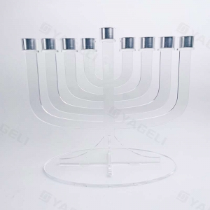 Candelero judío acrílico al por mayor de Menorah 