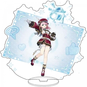 Figura acrílica de anime de pie.