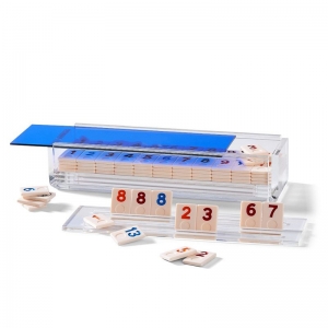 Juego de juego de azulejos acrílicos de rummy