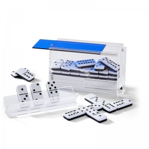 Tapa azul DIY ACRYLIC Domino Juego con bastidores 