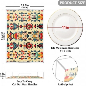 Bandeja de servicio acrílico transparente de 16x12 pulgadas personalizado con inserción 