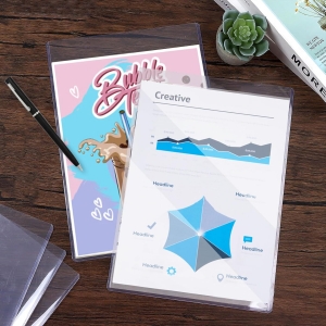Protectores de revistas de la página de papel de plástico duro 