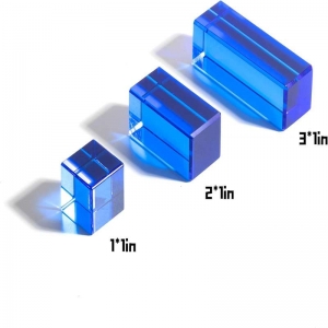 bloques de tira acrílica de cristal arcoiris rectangle apilando bloques de gema 
