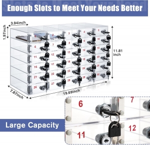 30 Slots Caja de casillero de teléfonos celulares 