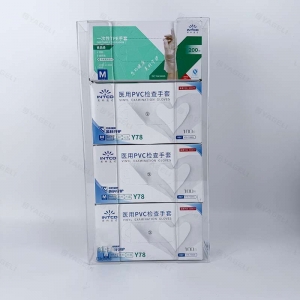 Dispensador de guantes acrílicos transparentes al por mayor personalizables 