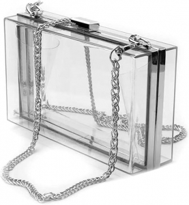 bolso de mango de hombro transparente 