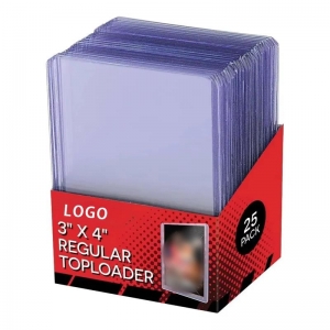 Paquete personalizado 3x4 35PT Tarjeta comercial Toploader para TCG 