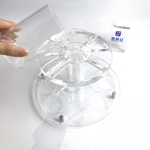 Juego de copas de kidush de lucita transparente para Shabat de Judaica 