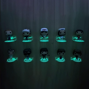Pequeños estantes flotantes de acrílico transparente para Funko Pop