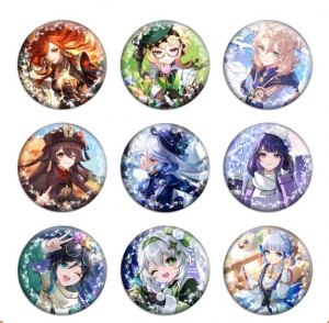 Insignias metálicas de anime y cultura pop 