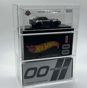 Vitrina de acrílico personalizada con tarjetas Hot Wheels 