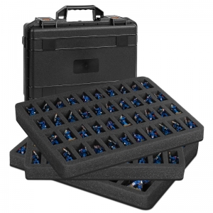 Caja de almacenamiento de dados DND de plástico con 80 ranuras con cerradura 