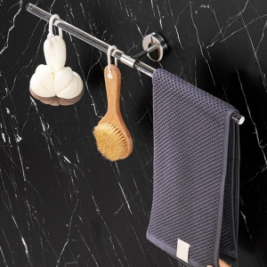 Organizador de toallas de acrílico transparente para colgar en la pared 