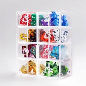 vitrina transparente para dados