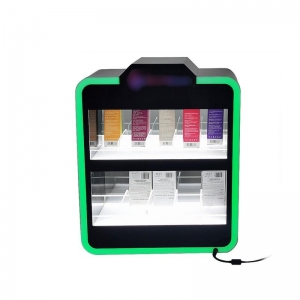 Expositor de cigarrillos electrónicos acrílico de lujo de 2 capas con LED 