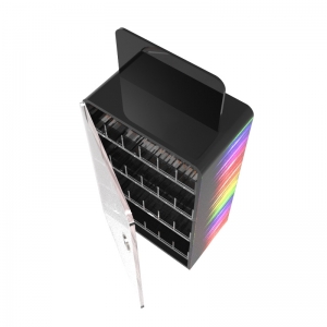 Vitrina de acrílico para cigarrillos electrónicos de 4 capas con puerta 
