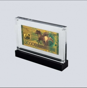 marco de exhibición de billetes de acrílico