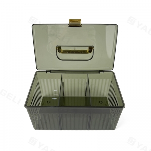 Caja de almacenamiento de tarjetas graduadas resistentes de plástico verde 