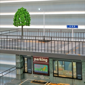 Garaje de estacionamiento para modelos a escala de varios niveles de Yageli 