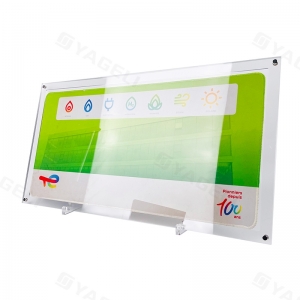 Soporte de tapete de juego acrílico con logotipo personalizado 