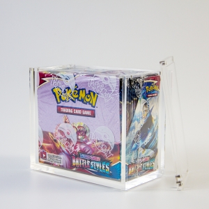 Vitrina acrílica de gran venta para cajas de refuerzo de Pokémon 
