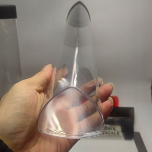 Tubo de embalaje triangular de PC transparente con tapa 