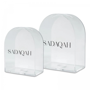Caja de Tzedaká Sadaqah de acrílico al por mayor 
