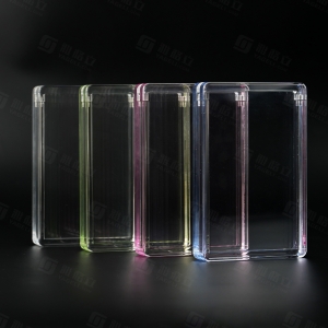 Caja de presentación de tarjetas PSA de acrílico de colores 