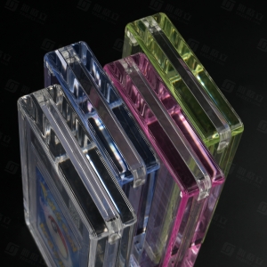 Caja de presentación de tarjetas PSA de acrílico de colores 