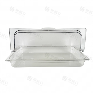Caja de buffet acrílica transparente con tapa 