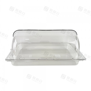 Caja de buffet acrílica transparente con tapa 