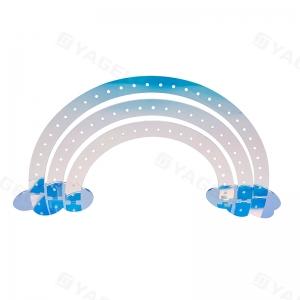 Organizador de joyas escalonado de cristal transparente para pendientes de botón, aros y colgantes