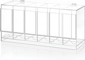 Dispensador de acrílico coleccionable de 6 ranuras transparente 