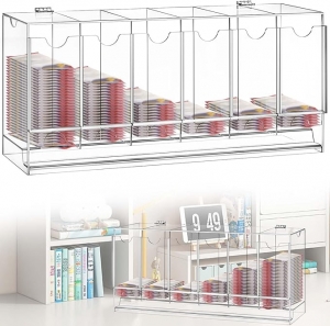 Dispensador de acrílico coleccionable de 6 ranuras transparente 