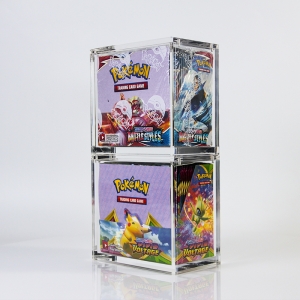 Protector y estuche de exhibición de caja de sobres apilable de acrílico de TCG Pokémon