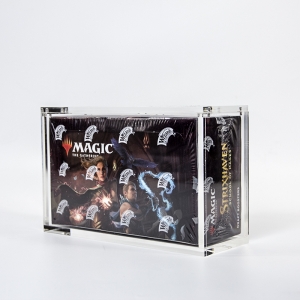 Vitrina protectora de acrílico transparente para cajas de sobres de Magic: The Gathering