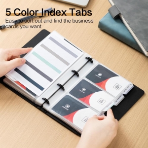 Carpeta de tarjetas de visita de 3 anillas