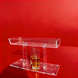 Juego de fuente Kiddush de vino de Lucite de regalo Judaica 