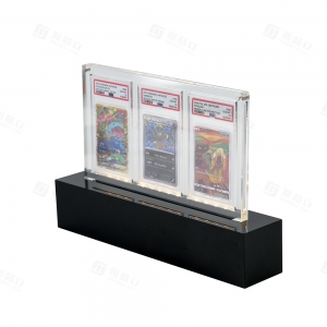 Soporte de exhibición de tarjetas con iluminación LED graduada
