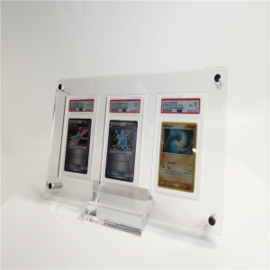 Expositor de pared de acrílico premium para tarjetas con calificación PSA | YAGELI 
