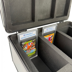 Estuche de aluminio de 3 ranuras para tarjetas graduadas con asa 