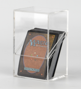 Estuche expositor acrílico para mazos YAGELI | Accesorios premium para juegos de cartas coleccionables | Estuche magnético acrílico para guardar cartas coleccionables